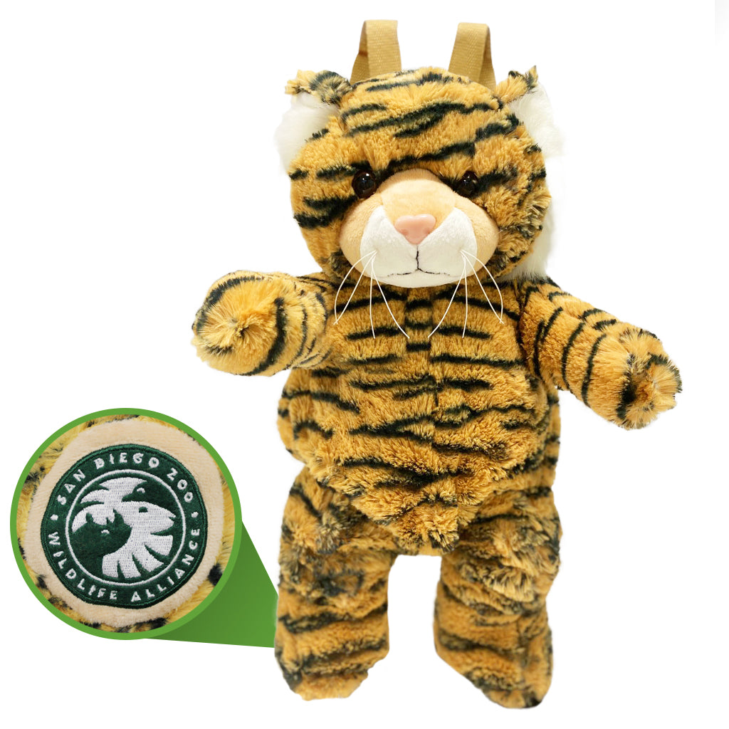 Tiger Plush Kids Backpack San Diego Zoo Wildlife Alliance