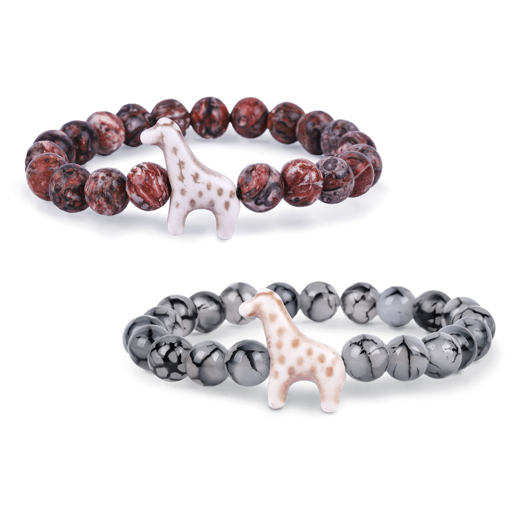 Giraffe Fahlo Tracking Bracelet Sahara Stone or Keystone