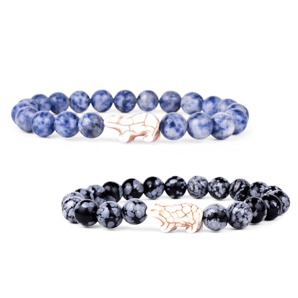 Polar Bear Fahlo Tracking Bracelet Igloo Blue Stone or Papillae Stone