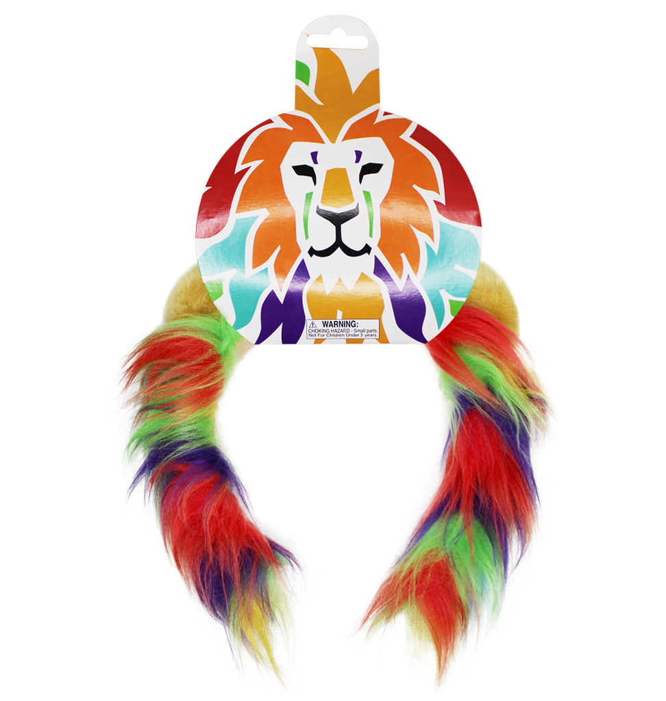 COLORFUL LION HEADBAND WITH EARS
