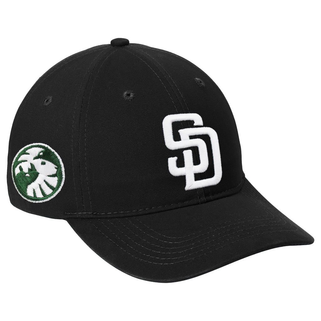 BLACK AND WHITE SAN DIEGO ZOO WILDLIFE ALLIANCE X SAN DIEGO PADRES BASEBALL CAP 9TWENTY NEW ERA HAT