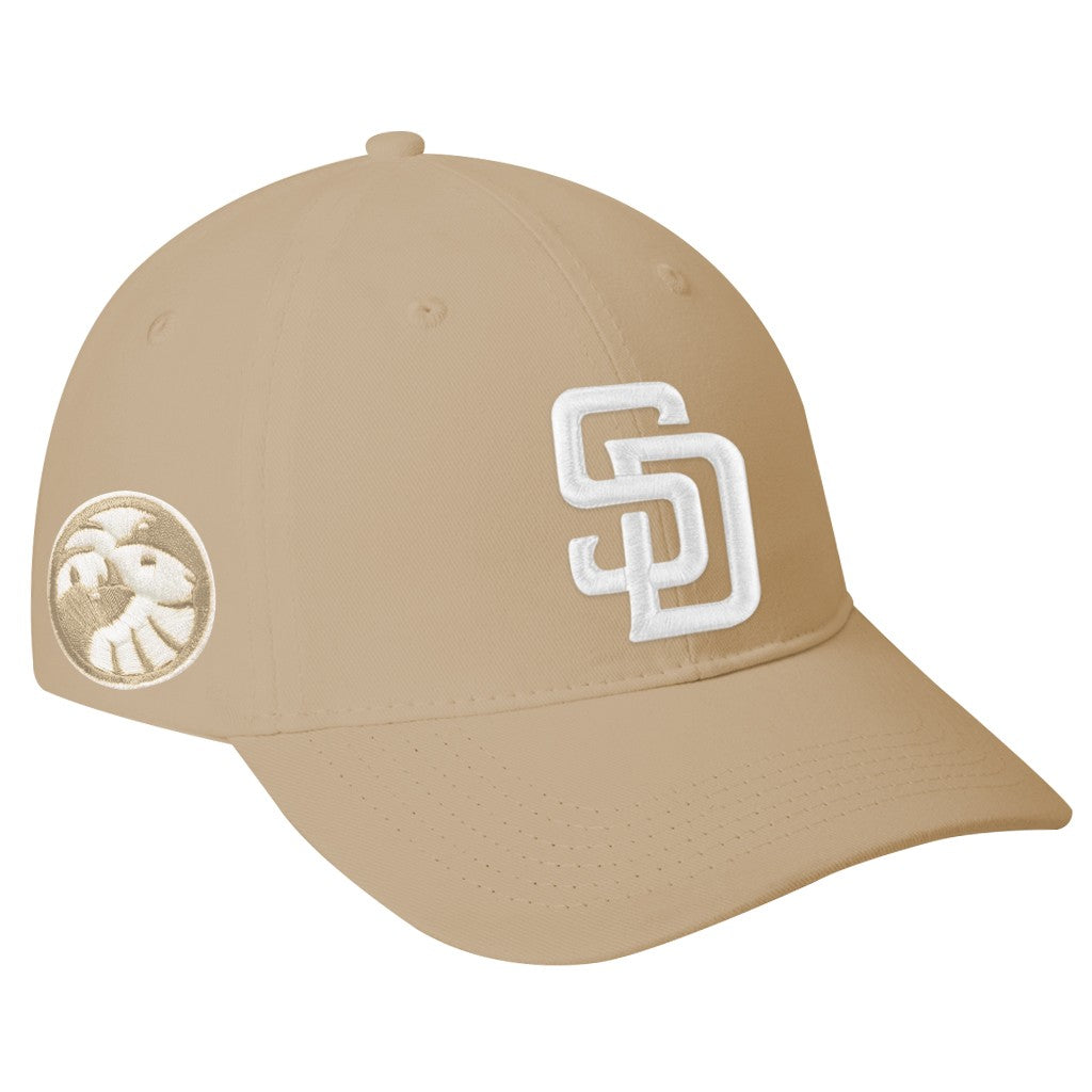 SAN DIEGO PADRES AND SDZWA COLLAB BASEBALL HAT CAP IN CAMEL TAN 9TWENTY FIT