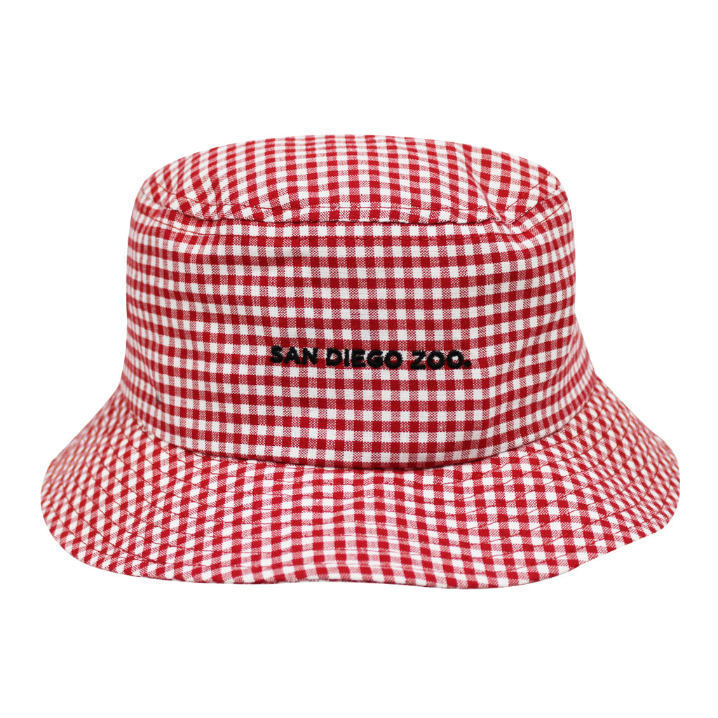 Gingham Panda Bucket Hat