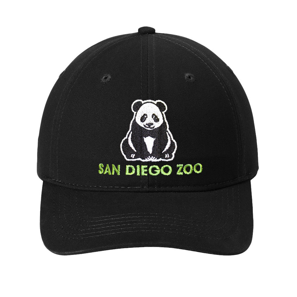 BLACK SAN DIEGO ZOO SITTING PANDA BASEBALL HAT CAP ADULT UNISEX