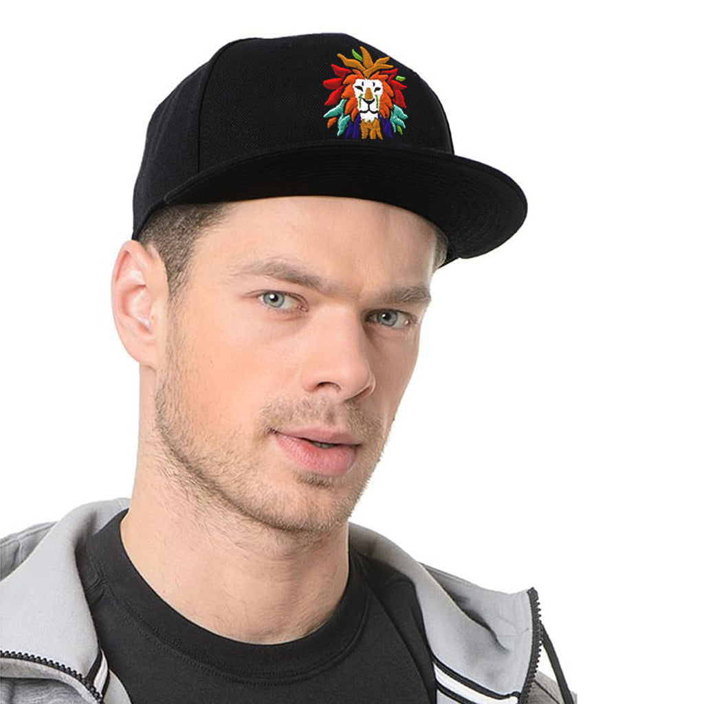 Colorful Lion Flat Brim Snapback Cap