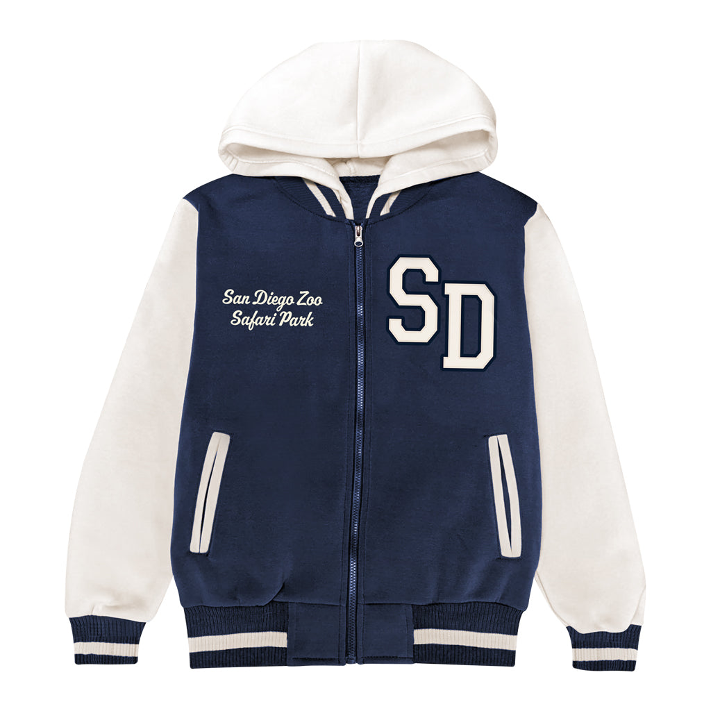 African Elephant Kids Varsity Jacket