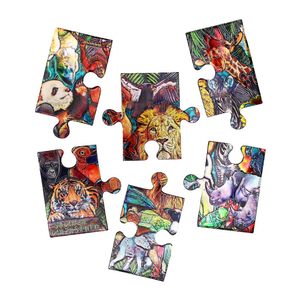 Animal Collage Puzzle Magnet