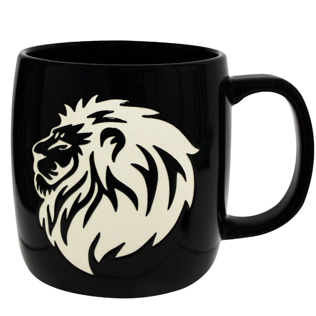 Lion Etched Glossy Mug