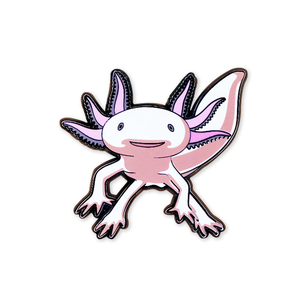 Close up of Axolotl Enamel Souvenir Pin