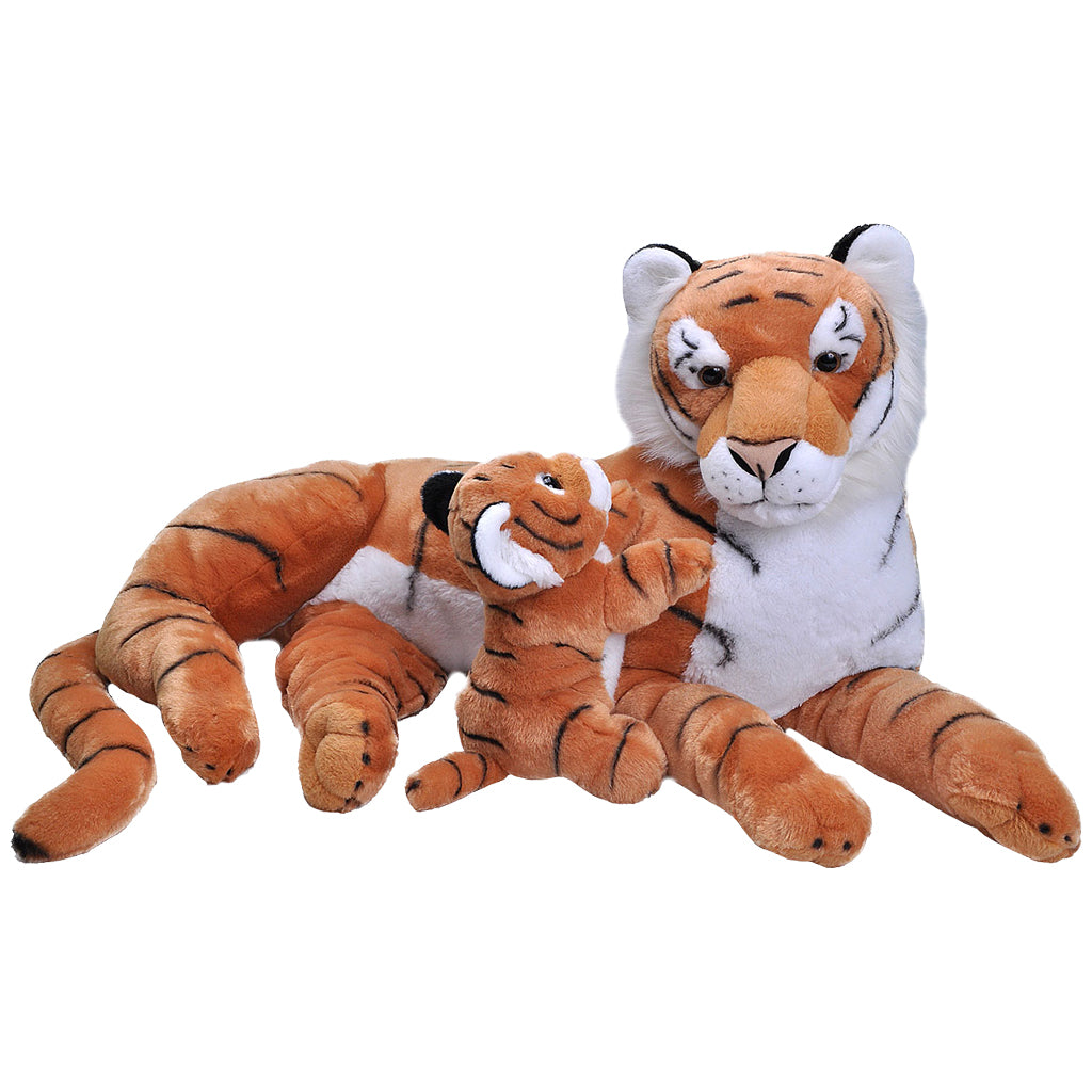 Tiger Mom & Baby Supersize Eco Plush 30 Inch