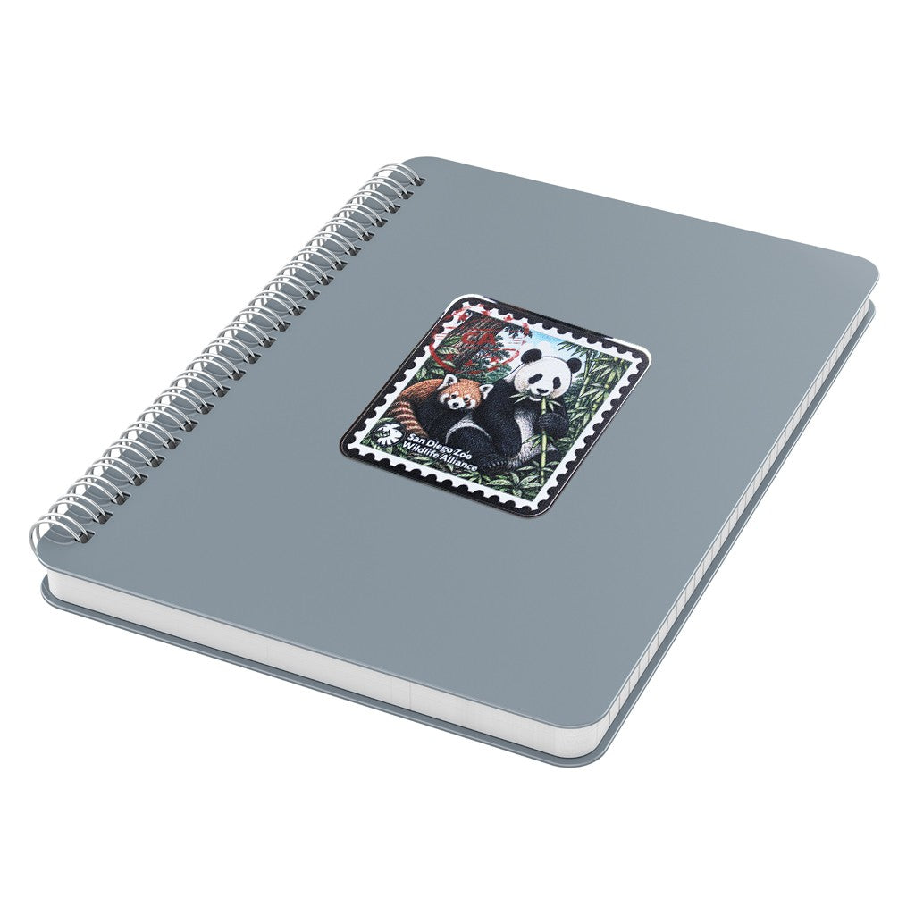 Red Panda & Giant Panda Stamp Chrome Sticker