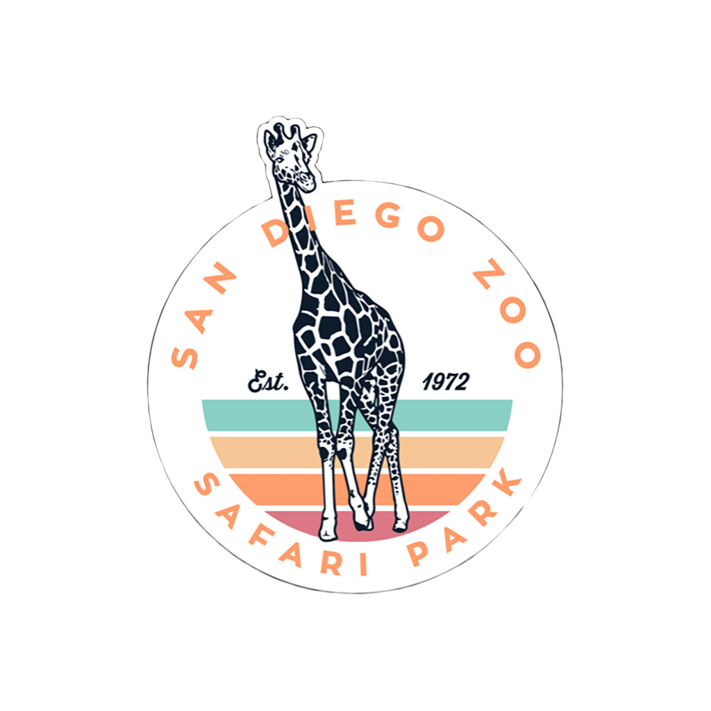 STICKER DECAL GIRAFFE RETRO