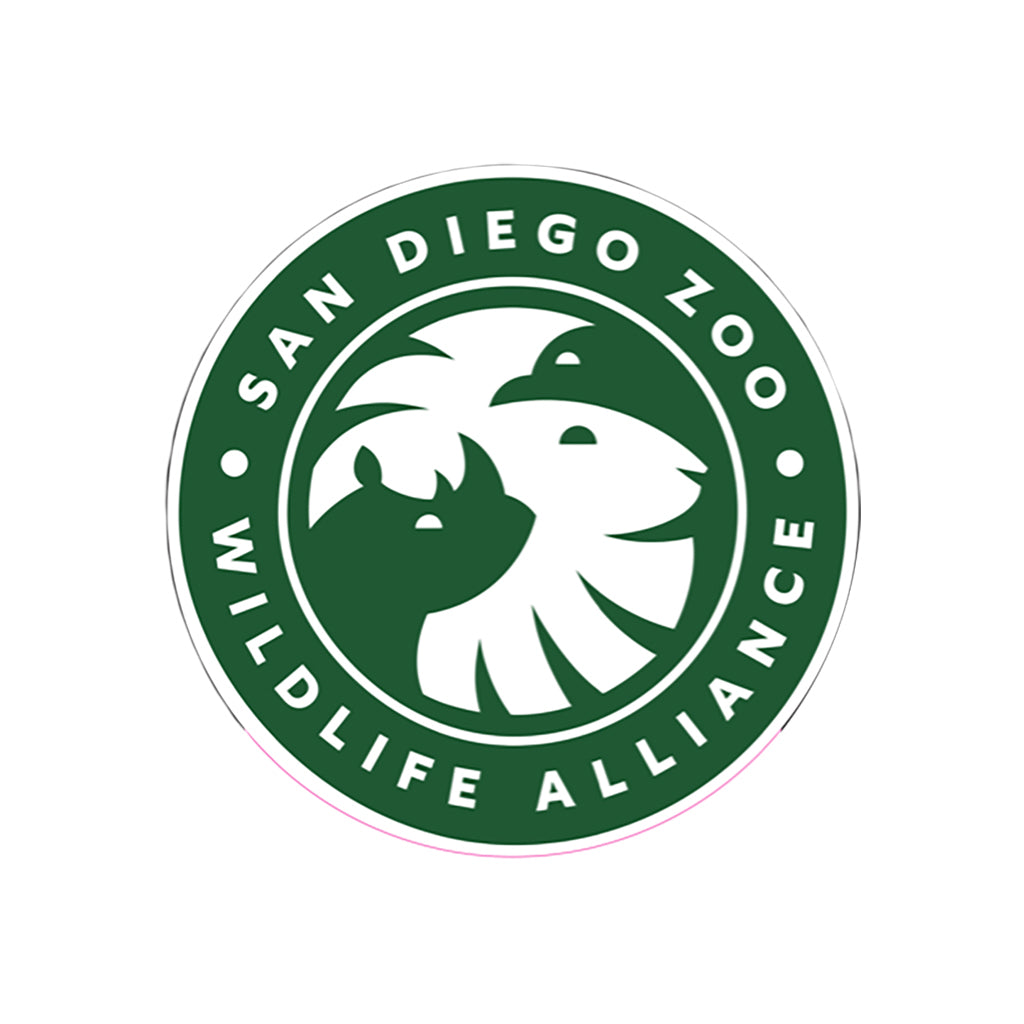 STICKER DECAL GREEN WHITE LOGO SAN DIEGO ZOO WILDLIFE ALLIANCE