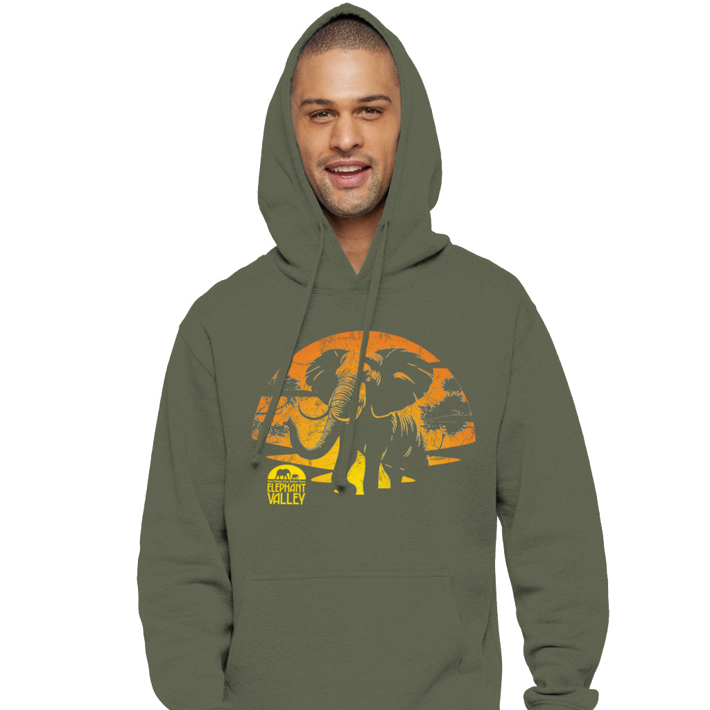 Elephant Valley Sunset Hooded Sweatshirt