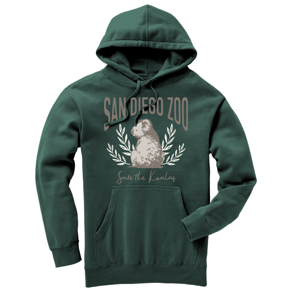 PINE GREEN SAVE THE KOALA HOODED SWEATSHIRT UNISEX
