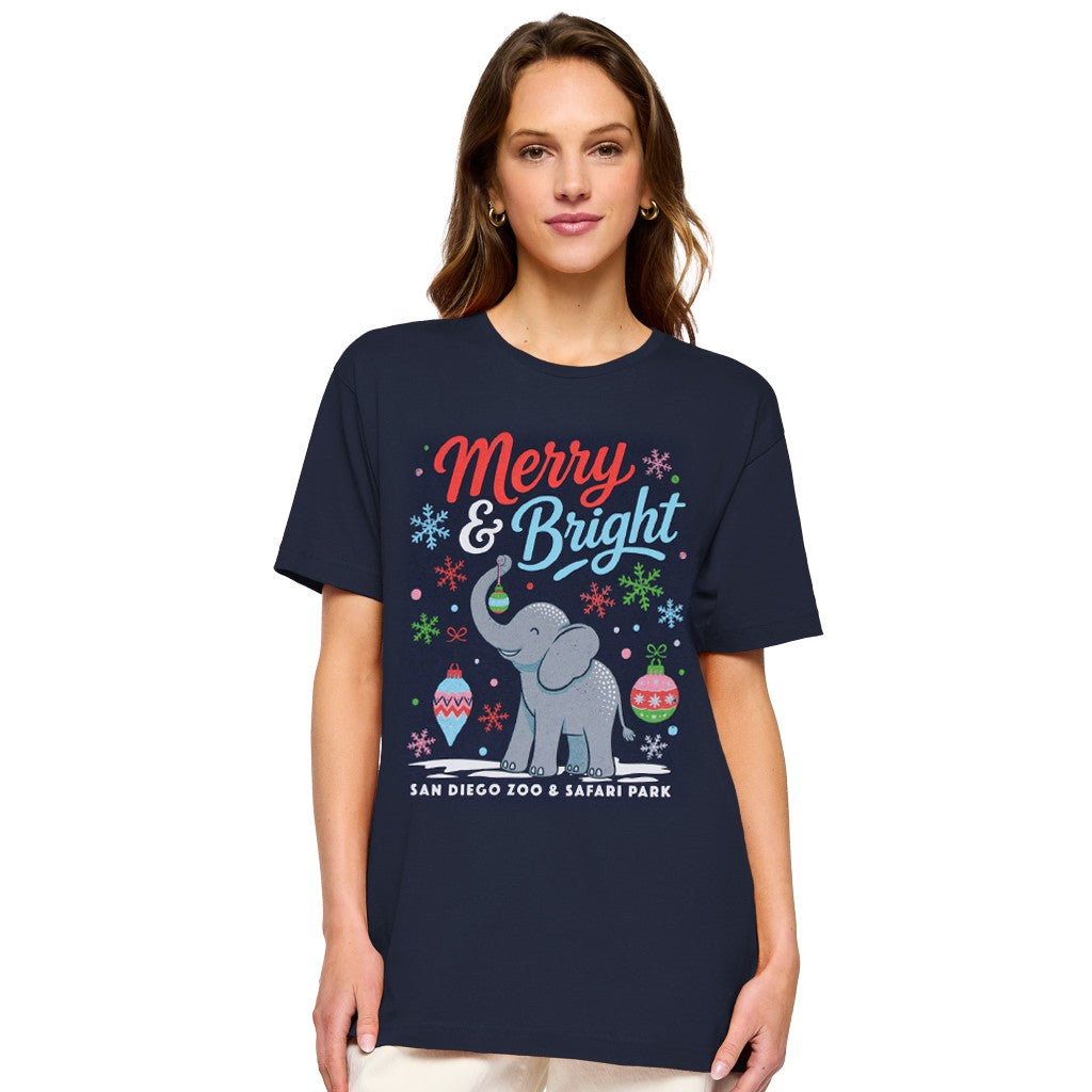 Merry & Bright Elephant Tee