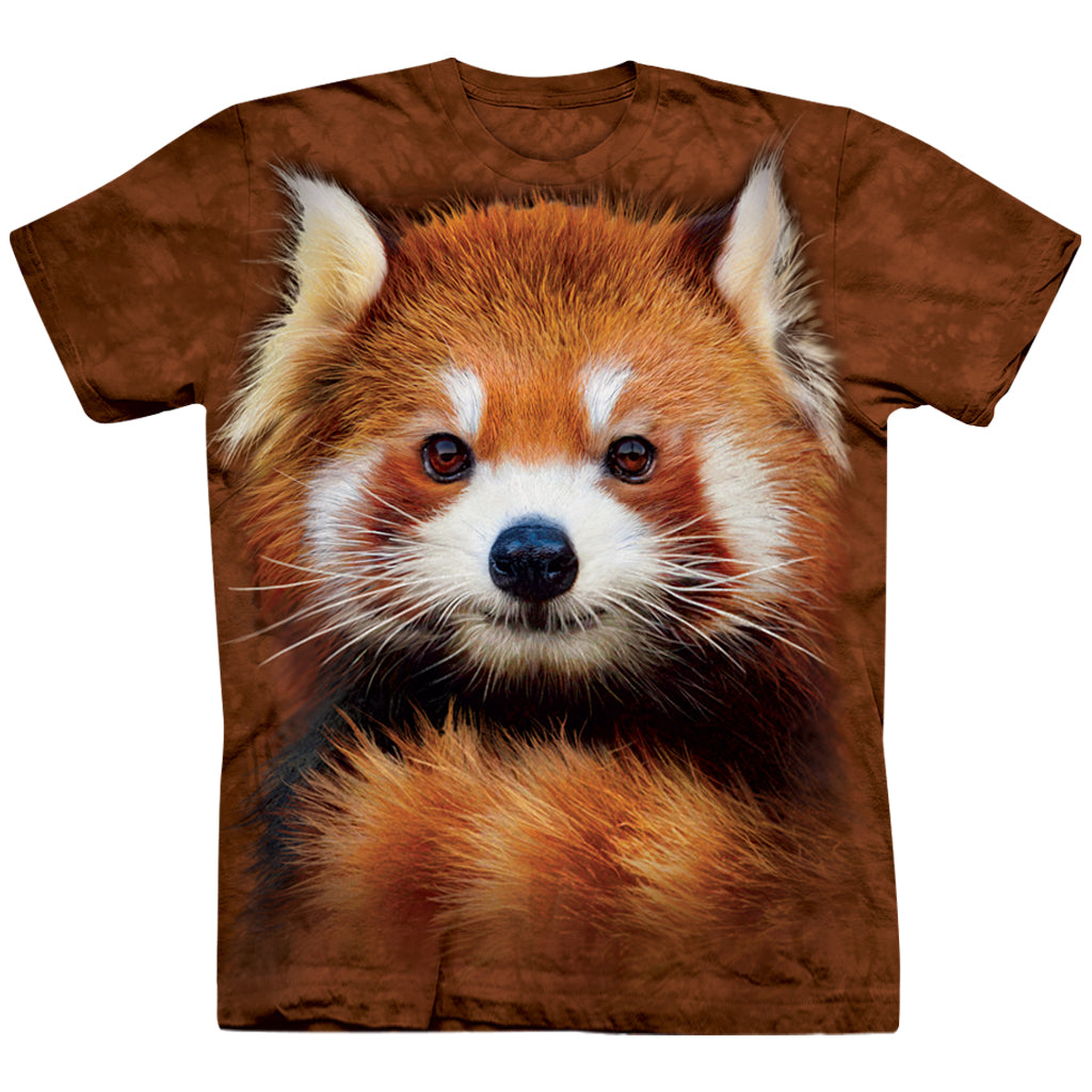 LESSER PANDA BROWN RUST CREW T-SHIRT SHORT SLEEVE