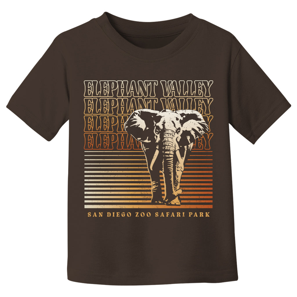 BROWN ELEPHANT VALLEY RETRO GRAPHIC TEE SAN DIEGO ZOO SAFARI PARK