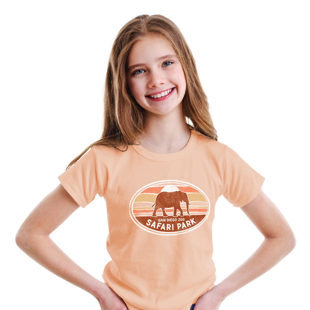 Sunset Elephant Kids Tee