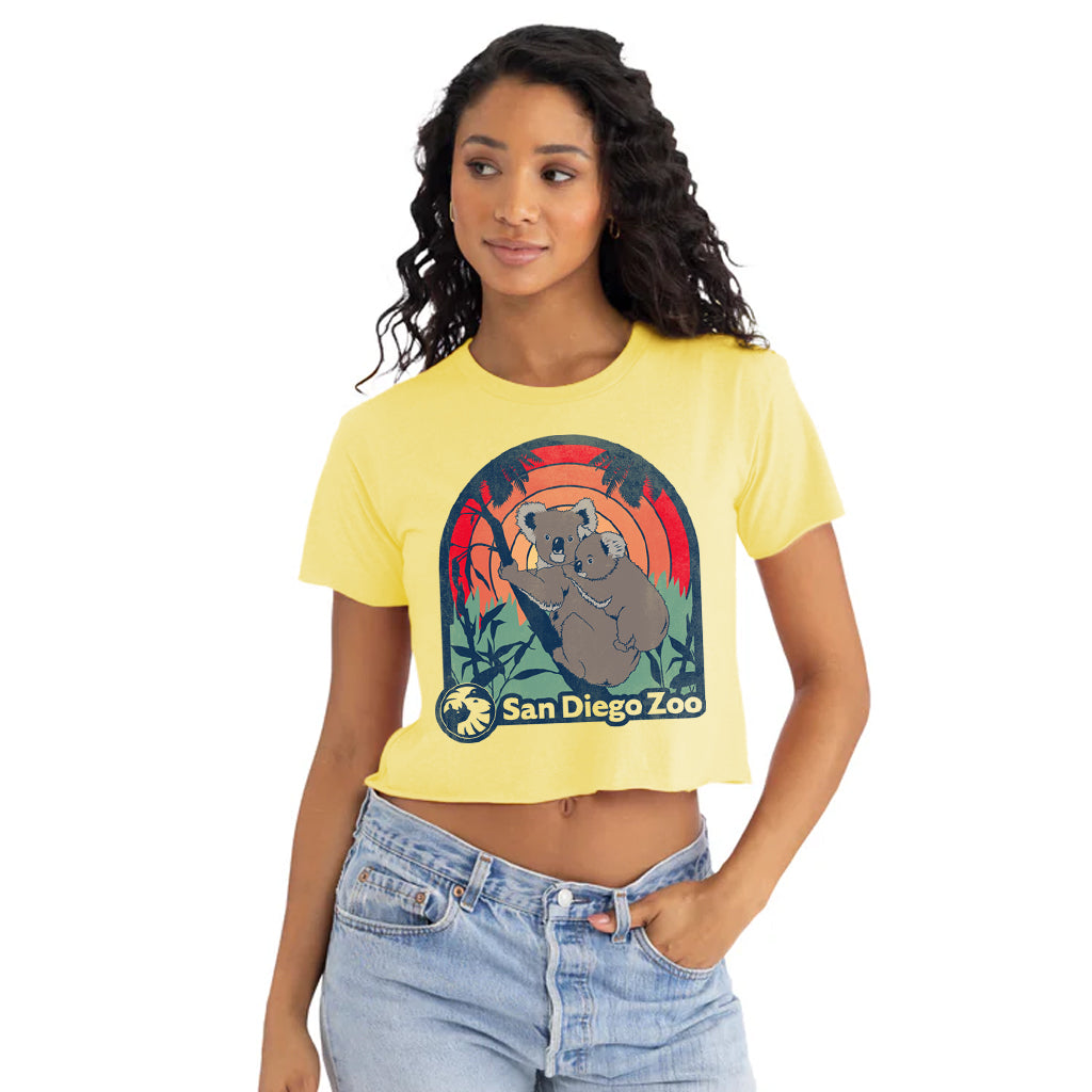 Koala Good Vibes Cropped Ladies Tee