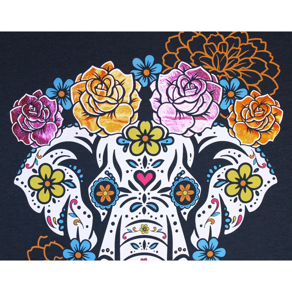 Elephant Sugar Skull Ladies Tee