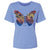 OMBRE FLORAL BUTTERFLY RELAXED JERSEY WOMENS LADIES FIT TEE SHORT SLEEVE CAROLINA BLUE