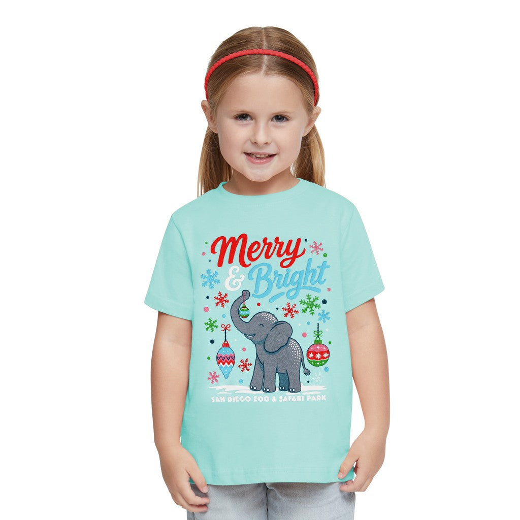 Merry & Bright Elephant Toddler Tee