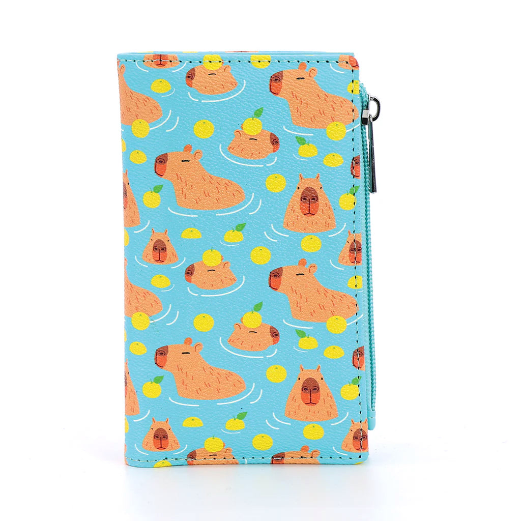 CAPYBARA ZIPPERED VINYL WALLET