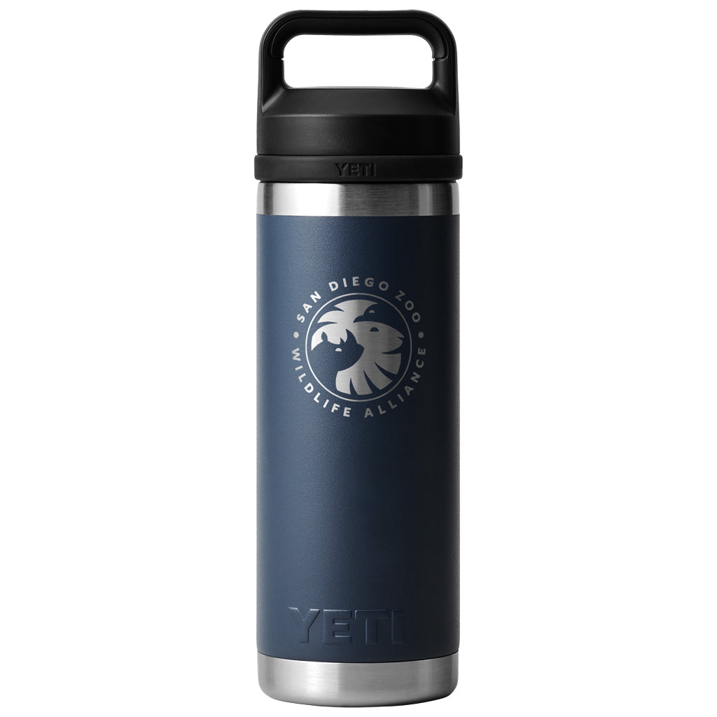 YETI RAMBLER SDZWA LOGO SAN DIEGO ZOO WILDLIFE ALLIANCE CHUG CAP NAVY BLUE 18 OUNCE