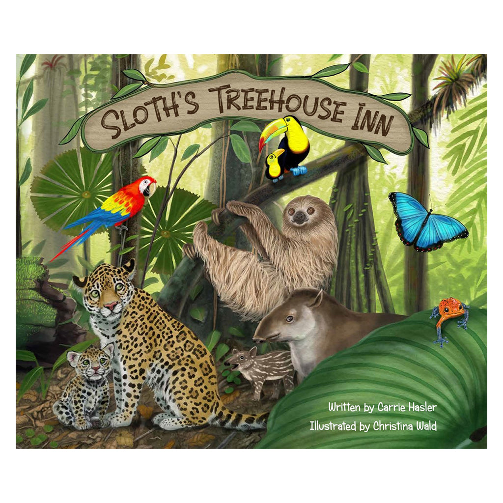 KIDS BOOK SLOTHS TREEHOUSE INN JAGUAR TAPIR HARD COVER