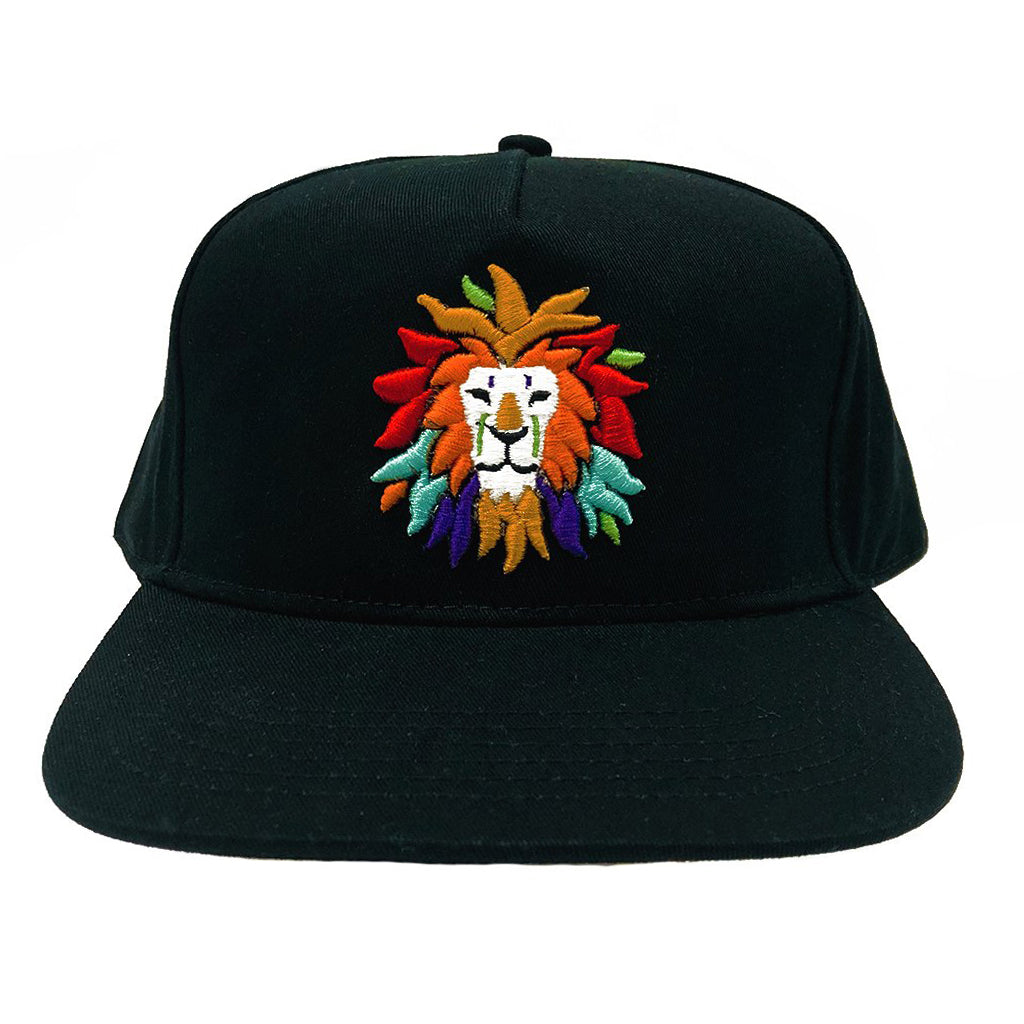 BLACK BASEBALL HAT CAP LION ANNIVERSARY ADJUSTABLE