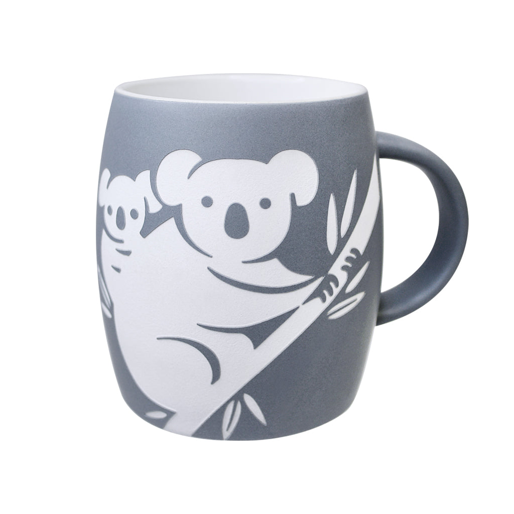 Koala Matte Gray Etched Mug