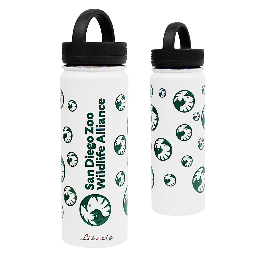 LIBERTY BOTTLE WHITE WITH SDZWA LOGO CARRY HANDLE 