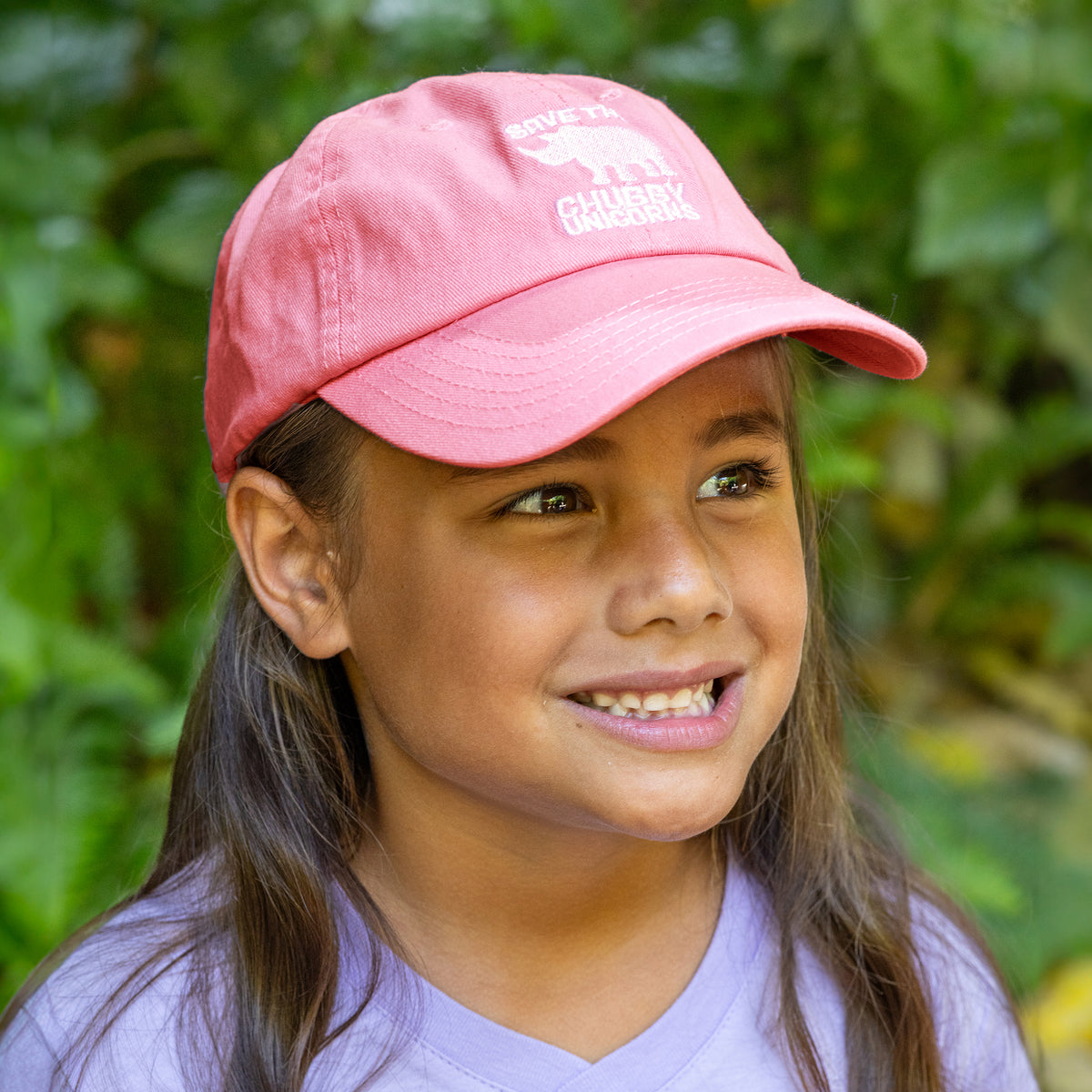 Save The Chubby Unicorns Youth Baseball Cap - Pink