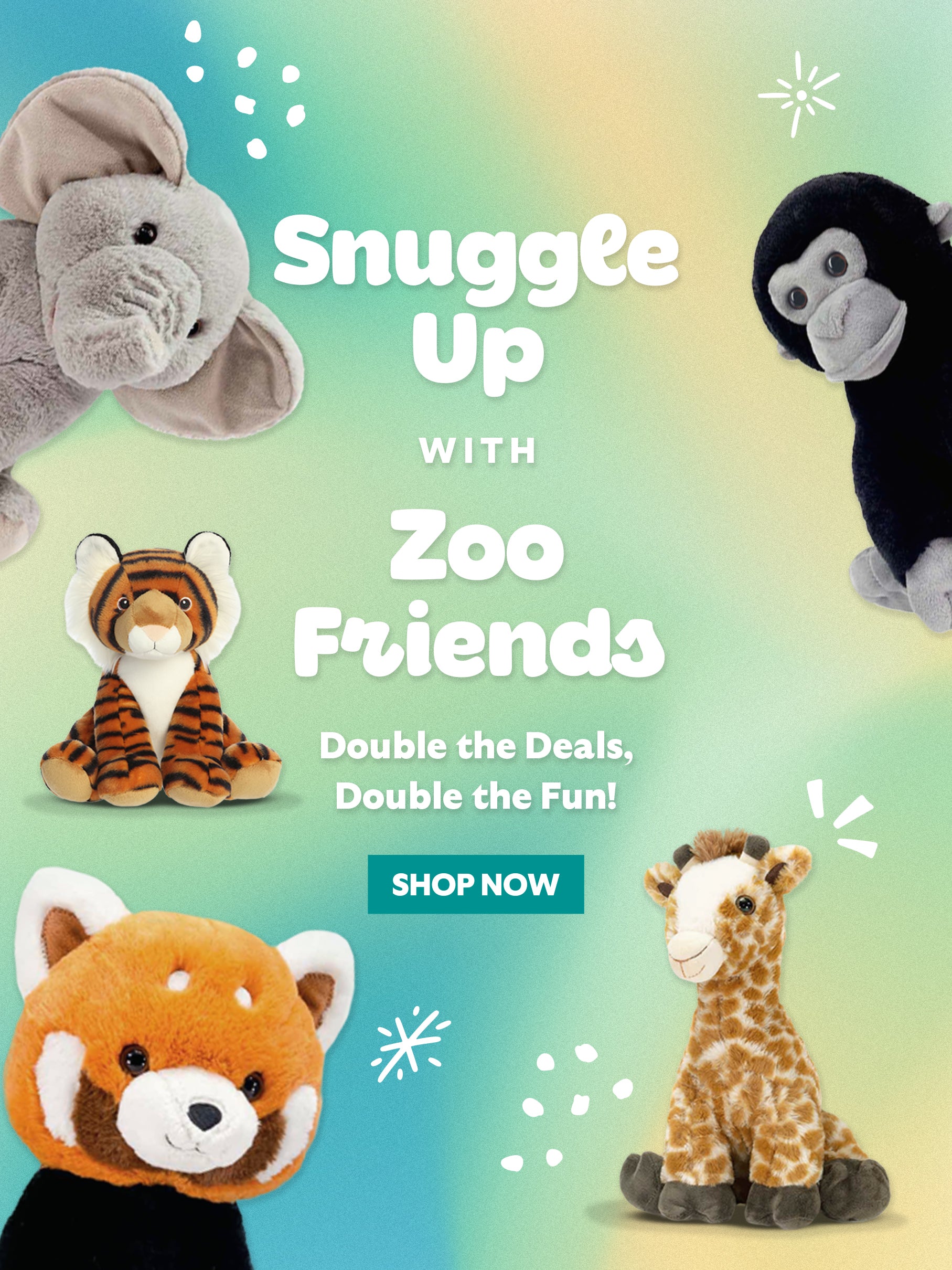 Snuggle Up with New Zoo Friends Plushies