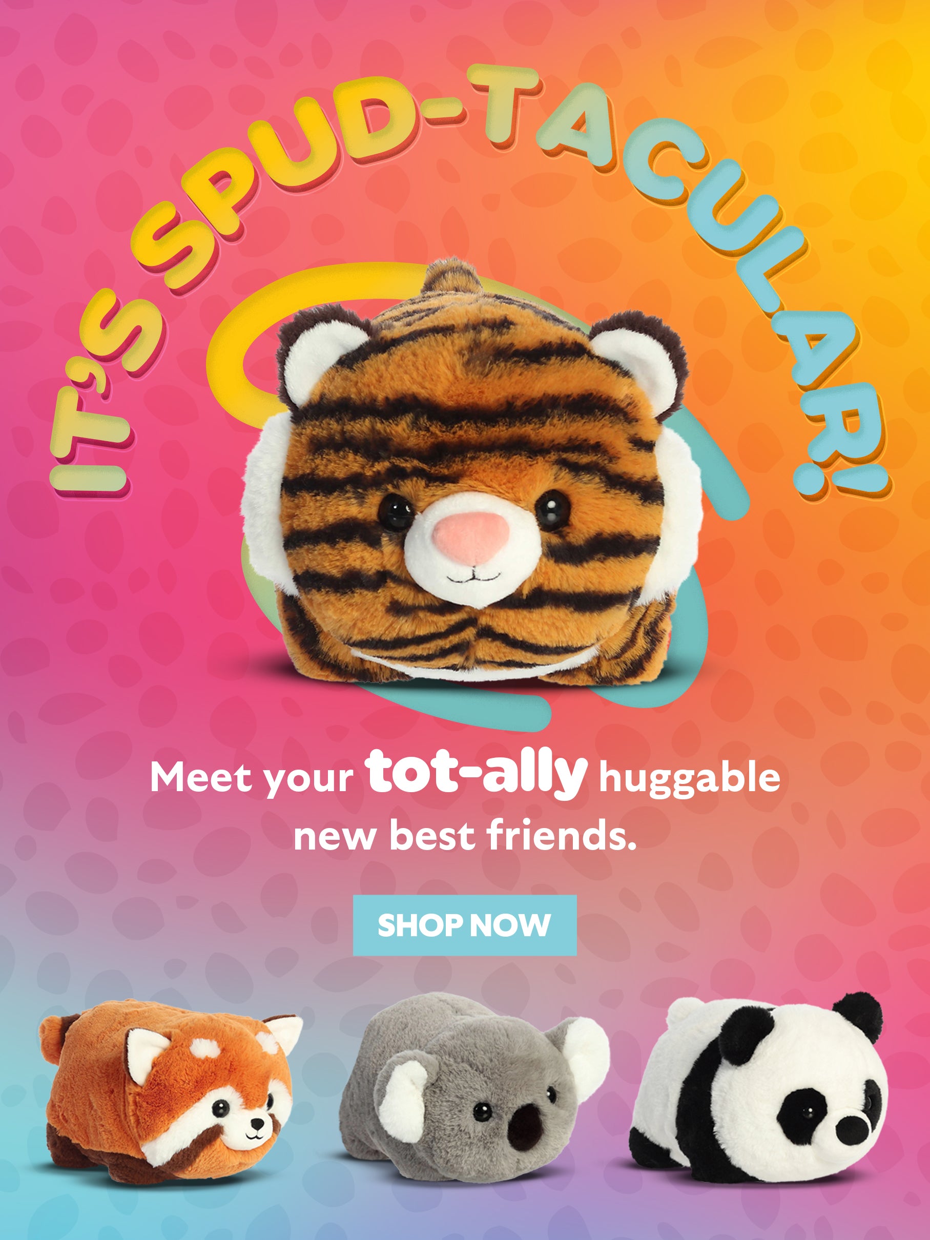 Bring Home Spudsters Wildlife Plushies