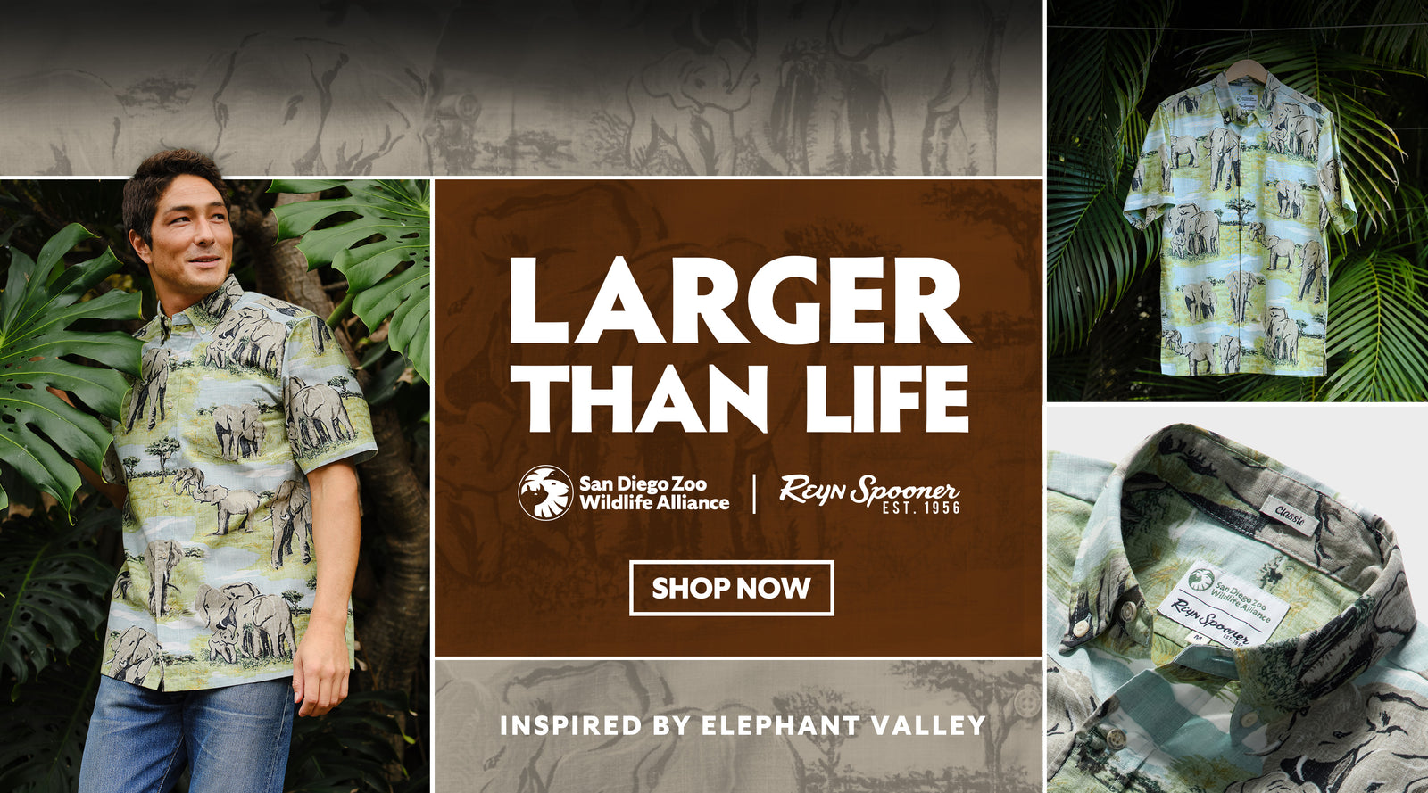 San Diego Zoo Wildlife Alliance x Reyn Spooner Elephant Valley Collab