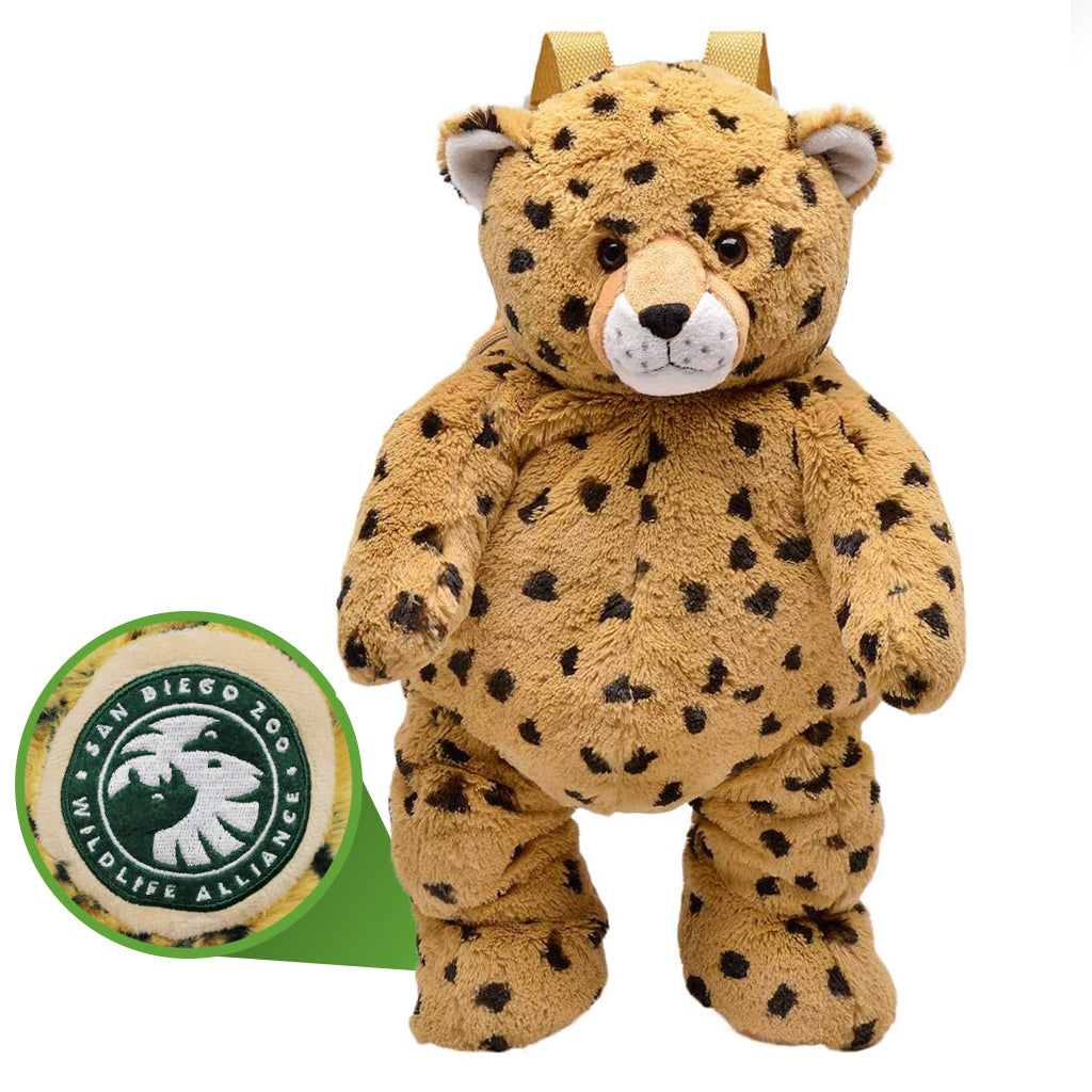 PLUSH CHEETAH BACKPACK STUFFY PELUCHES 