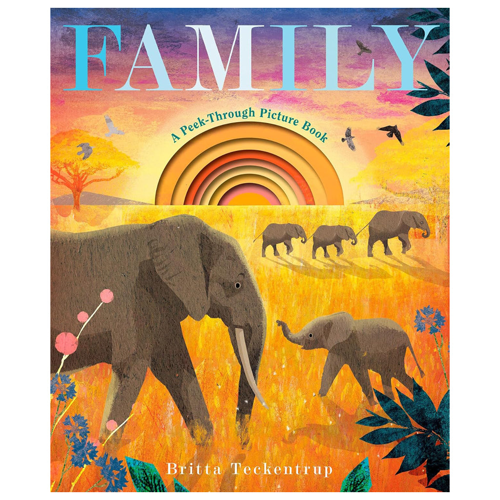 CHILDRENS BOOK FAMILY - A PEEK-THROUGH PICTURE BOOK AFRICAN ELEPHANTS