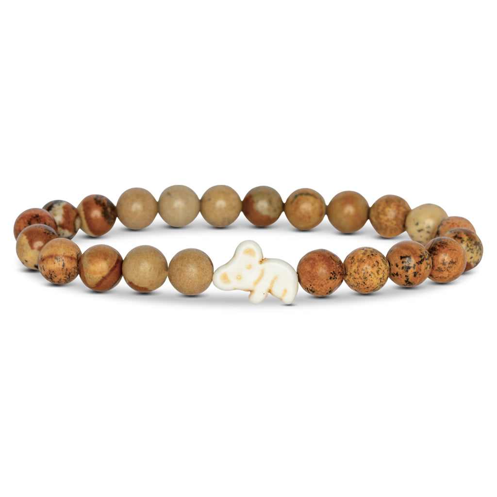 FAHLO KOALA TRACKING BRACELET DUNE BROWN STONE