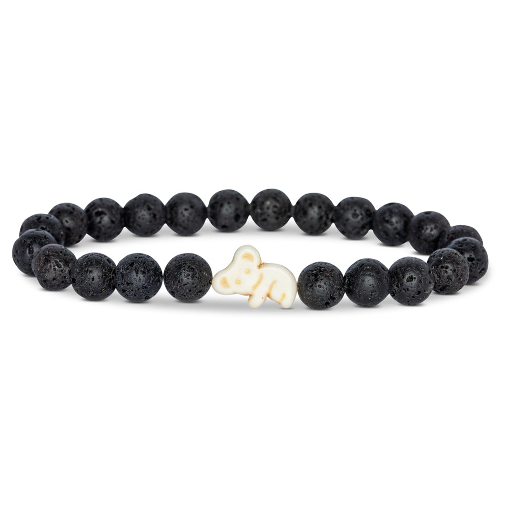 FAHLO KOALA TRACKING BRACELET BLACK LAVA