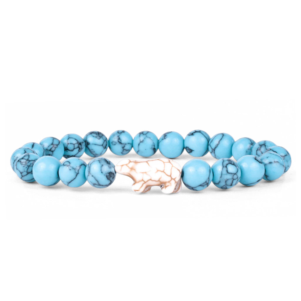 FAHLO POLAR BEAR TRACKING BRACELET GLACIER BLUE STONE