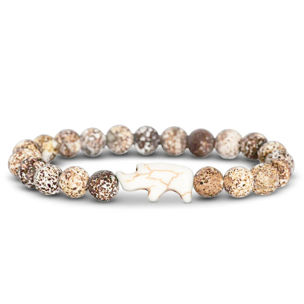 FAHLO RHINO RHINOCEROS TRACKING BRACELET KALAHARI STONE