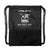 Gorilla Shadow Cinch Sack Drawstring Backpack Black Zipper Compartment
