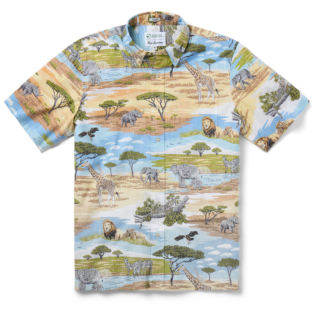 AFRICAN SAVANNAH REN SPOONER COLLABORATION MENS ALOHA SHIRT