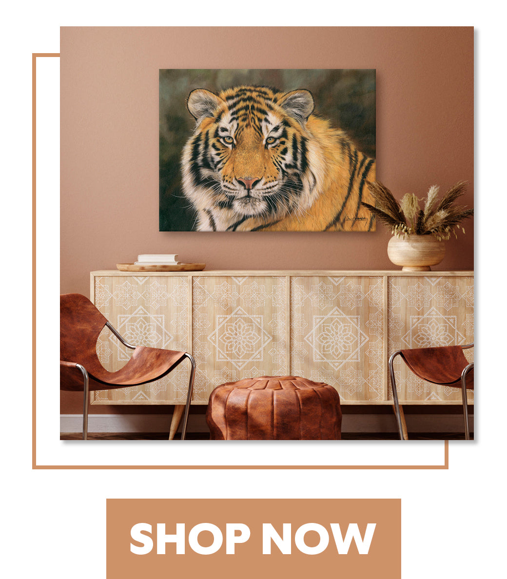 Amur Tiger Portrait Canvas Print
