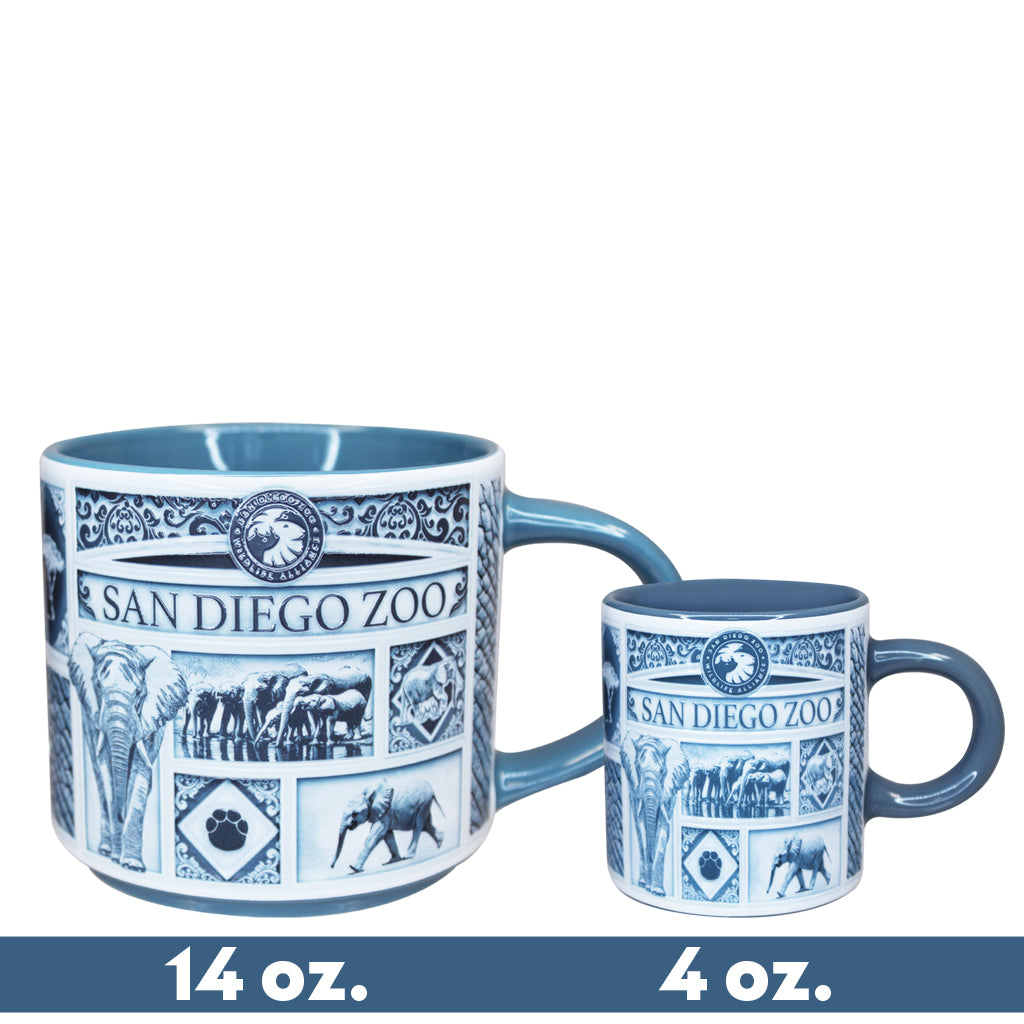 Delft-Style Elephant Mug