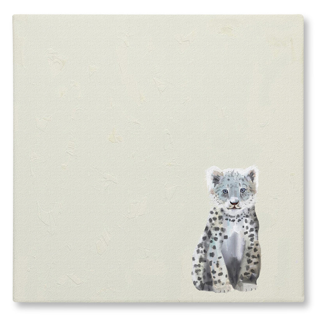 Baby Snow Leopard Giclée Canvas Print Canvas Wall Art