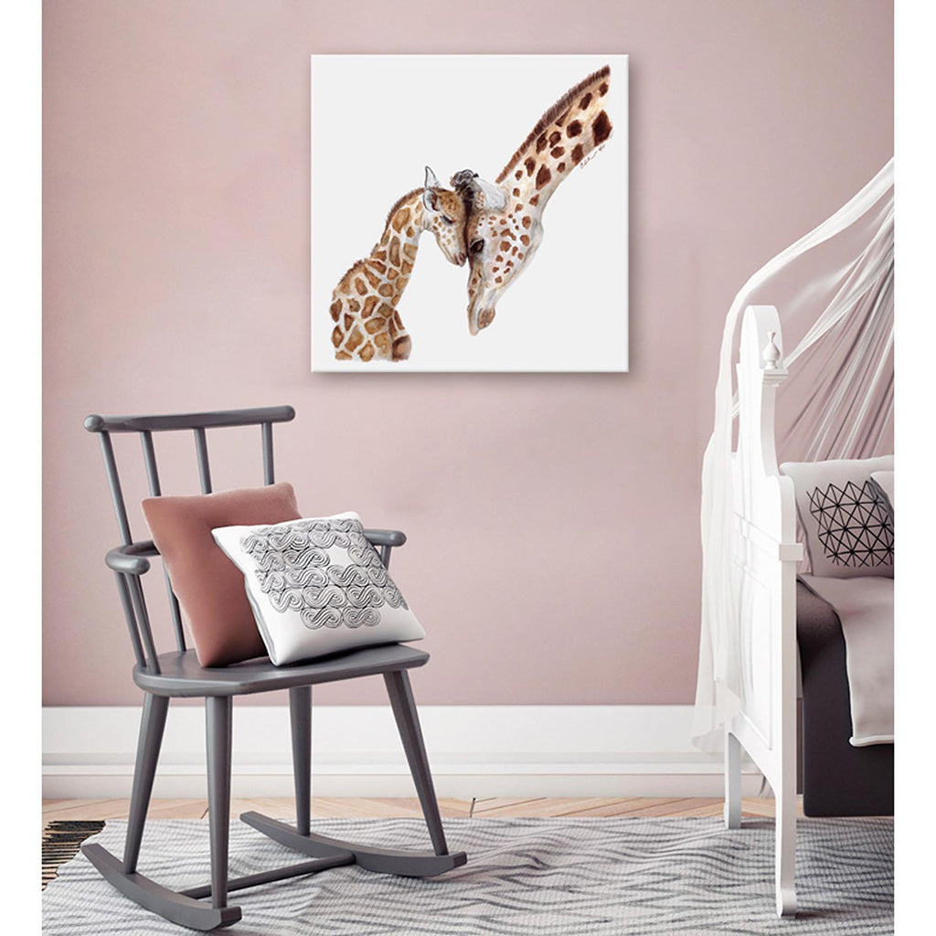 Mom and Baby Giraffes Giclée Canvas Print DSP