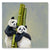 Panda Pals Bamboo Backrub Giclée Canvas Print Canvas Wall Art